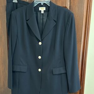 Talbots Classic Navy Blazer & Skirt Set